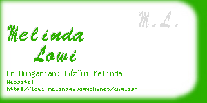 melinda lowi business card